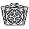 Homeroots 12" X 12" Tulipa Gray and White Peel and Stick Removable Tiles 555892 - alternate 9