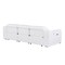 Homeroots 107" White Italian Leather Reclining Metal USB Sofa 720282 - alternate 10