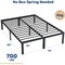 Simple Deluxe King Size Bed Frame, 14 Inch Platform Bed No Box Spring Needed, Sturdy Metal Bed Frame King Size, S 3A88FNBFRAKING14BLK - alternate 7