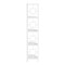 Homeroots 62" White Metal Corner Bookcase 376528 - alternate 10