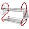 Megachef 16 Inch Two Shelf Iron Wire Dish Rack in Red DR-116R - alternate 1