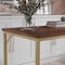 Martha Stewart 23.5 in. D X 47.25 in. W X Engineered Wood, Steel, Walnut Top/Polished Brass Frame XU-M-BLK-106-BR-GLD-MS - alternate 10