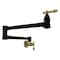 Anzzi Marca 24 in. Dual Swivel Pot Filler in Matte Black Brushed Gold KF-AZ259MBBG - alternate 1
