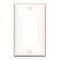 Decora Wallplate, 4.88 in L, 3.13 in W, 1 -Gang, Thermoset Plastic, White, Smooth 80601-W - alternate 4
