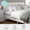 Martha Stewart Flynn King Size Solid Wood Platform Bed with Upholstered Base and Inset Headboard, Wood Slat Bottom MG-0900272F-LTB-K-WH-MS - alternate 10