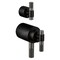 Brizo Litze Tempassure Thermostatic Valve With Diverter Trim Handle Kit, T-Lever Matte Black/Luxe Steel HL7533-BLSL - alternate 4