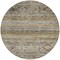 Homeroots 8' Brown Tan And Black Round Floral Washable Indoor Outdoor Area Rug 606178 - alternate 8