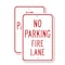 Signmission No Parking Fire Lane, 18'' X 24'' 2 Signs, Heavy Gauge Aluminum, 2PK A-1824-2PACK-2757 - alternate 1