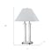 Homeroots 26" Nickel Metal Two Light Desk USB Table Lamp With White Novelty Shade 524756 - alternate 5