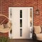 Vdomdoors Front Exterior Prehung Metal-Plastic Door, Manux 8112 White Silk, 2 Side Sidelite Transoms, Office MANUX8112EXD-WS-W16+36+16xH80-RH - alternate 4