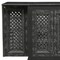 Homeroots 28in Black Solid Wood Carved Floral Bar Cabinet With Two Doors And One Drawer 727846 - alternate 7