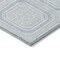 Homeroots 8' Sky Blue And Ivory Round Geometric Washable Indoor Outdoor Area Rug 610855 - alternate 9
