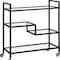 Homeroots Black Steel And Glass Rolling Bar Cart 530449 - alternate 9