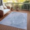 Homeroots 3' X 5' Sky Blue And Denim Blue Abstract Washable Indoor Outdoor Area Rug 615710 - alternate 7
