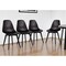 Homeroots Set of Four Black Heavy Duty Plastic Dining Side Chairs 565186 - alternate 1