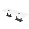 Skutchi Designs Rectangle Conference Table With Power Unit, 48 in W, 144 in L, White HAR-REC-48X144-DOU.BK-W960-EBLK - alternate 1