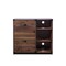 Homeroots 30" Walnut Wood Two Drawers Filing Cabinet 568315 - alternate 8