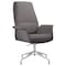 Leisuremod Summit Office Chair in Faux Leather and Aluminum Frame with Adjustable Height and Swivel, Grey SGO21GRL - alternate 3