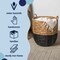 Happimess Laurel 19.49in Bohemian Hand-Woven Abaca Hamper Basket with Handles, Natural/Black BSK1003D - alternate 6