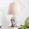 Jonathan Y Penelope 22" French Country Cottage Ceramic/Iron Chinoiserie Ginger Jar LED Table Lamp, Blue/White JYL3005A - alternate 10