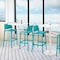 Lagoon Sensilla Resin Stackable Bar Stool, 2PK 7211BF-BSLGS - alternate 6