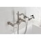 Kingston Brass Two-Handle Wall Mount Bridge Kitchen Faucet with Brass Sprayer, Brushed Nickel KS2448PXBS - alternate 6