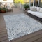 Homeroots 5' X 8' Denim Blue And Ivory Abstract Washable Indoor Outdoor Area Rug 599707 - alternate 9