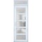 Vdomdoors Front Exterior Prehung FiberGlass Door Frosted Glass / Manux 8002 White Silk / Transom Window / Off MANUX8002EXD-WS-W30 x H80+14-RH - alternate 4
