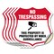 Signmission No Trespassing Shield Sign This Property, 4 inch X 4 inch, Vinyl Decal, 5PK SHI-D-5PACK-4-424 - alternate 1
