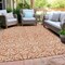 Homeroots 3' X 5' Coral And Ivory Damask Washable Indoor Outdoor Area Rug 595127 - alternate 9