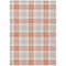 Homeroots 5' X 8' Coral And Beige Plaid Washable Indoor Outdoor Area Rug 601321 - alternate 9