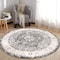 World Rug Gallery Traditional Medallion Area Rug 8 ft Round Gray MON830GRAY8RND - alternate 1
