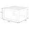 Leisuremod Chelsea 5-Piece Middle Patio Chairs and Coffee Table Set Black Aluminum With Blue Cushions CSTBL-4BU - alternate 9