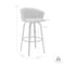 Armen Living Diana 26in Swivel Walnut Wood Counter Stool in Gray Faux Leather LCDIBAWAGRY26 - alternate 8