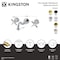Kingston Brass Double-Handle Wall Mount Bathroom Faucet, Brushed Nickel KS3128ZX - alternate 2
