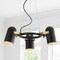 Jonathan Y Eugenio 22.5 in. Adjustable Metal LED Chandelier, Black/Brass Gold JYL6118A - alternate 12
