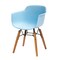Homeroots Set Of Four Blue And Brown Heavy Duty Plastic And Wood Juvenile Side Chairs, 4PK 554662 - alternate 1