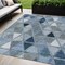 Homeroots 5' X 8' Denim Blue And Sky Blue Geometric Washable Indoor Outdoor Area Rug 583023 - alternate 1