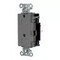 Hubbell Wiring Device-Kellems Straight Blade Receptacle, 5-15R, 15 A, 125V AC, 2 Pole, 3 Wire, Surface Mount, Grounded HBL2152STGYTR - alternate 3