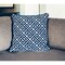 Homeroots 20" Blue Greek Key Cotton Throw Pillow 529220 - alternate 1