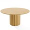 Homeroots 60" Brown Solid Wood Pedestal Base Round Top Dining Table 721002 - alternate 1