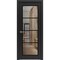 Sartodoors Solid French Door Clear Glass, Lucia 2466 Matte Black and Aluminum Strips, Single Regular Panel Fr LUCIA2466ID-BLK-36 x 84-Butterfly - alternate 1