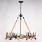 Vaxcel Breckenridge 6 Light Bronze Rustic Antler Chandelier Natural Rope Accent H0261 - alternate 9