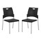 Office Star Products STC Series Straight Leg Stack Chair, Black / Silver STC8300C2-3 - alternate 1