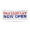 Signmission Restaurant Now Open, 18 Inch x 48 Inch, Vinyl Banner B-30834 - alternate 1
