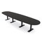 Skutchi Designs 12 Person Conference Table With Power Unit | 12' Boval Table | Harmony Series HAR-BOVL-48X144-T.BK-U999ST19-NA - alternate 1