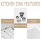 Wrightmaster 33" Apron-Front 2 Bowl White Ceramic Workstation Kitchen Sink w/ Cutting Board, Colander and Grids ZOR-AWS332010R2DS - alternate 9