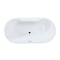 Kingston Brass 51" Acrylic Oval Double Ended Freestanding Tub with Drain, Glossy White/Polished Nickel VTDE512823C426 - alternate 1