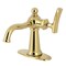 Kingston Brass One-Handle Single-Hole Bathroom Faucet with Deck Plate and Push Pop-Up Drain, Polished Brass KSD3542TKL - alternate 1