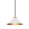 Hudson Valley Lighting Mark D. Sikes X Clivedon 1 Light Pendant 12 In. Aged Brass/Off White MDS1401-AGB/OW - alternate 1